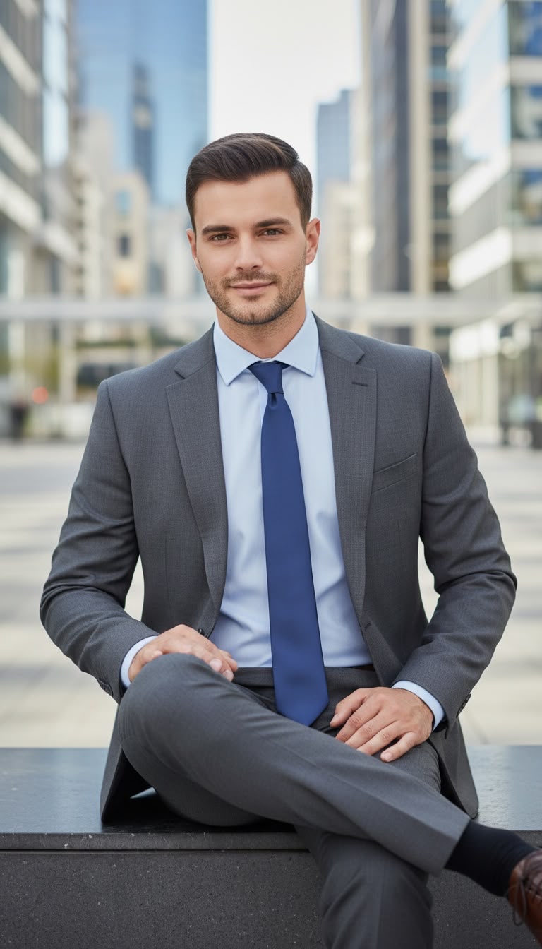 SKYREX NAVY BLUE FORMAL TIE